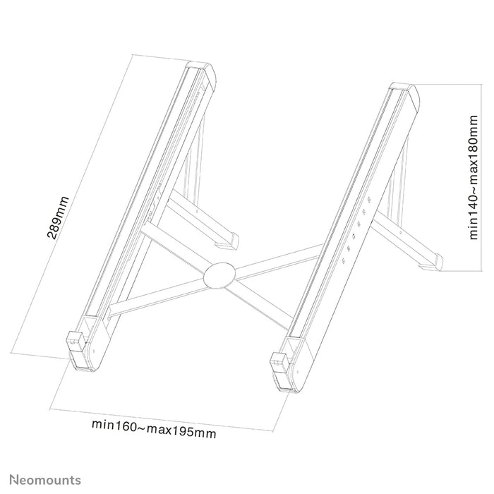 Neomounts foldbar laptopstander - Sølv
