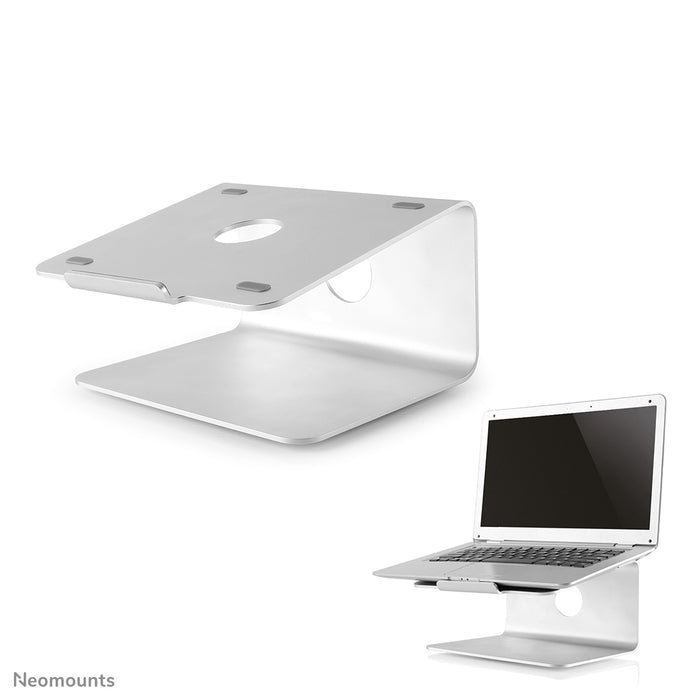 Neomounts NSLS050 er en 360 graders drejelig bordstander til en notebook.