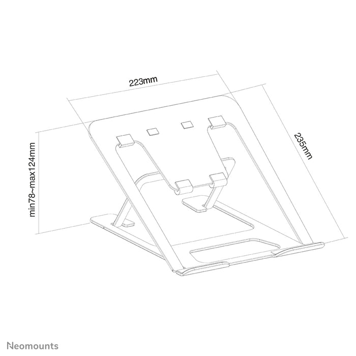 Neomounts foldbar laptopstander - Grå