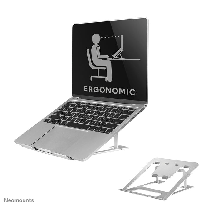 Neomounts foldbar laptopstander - Sølv