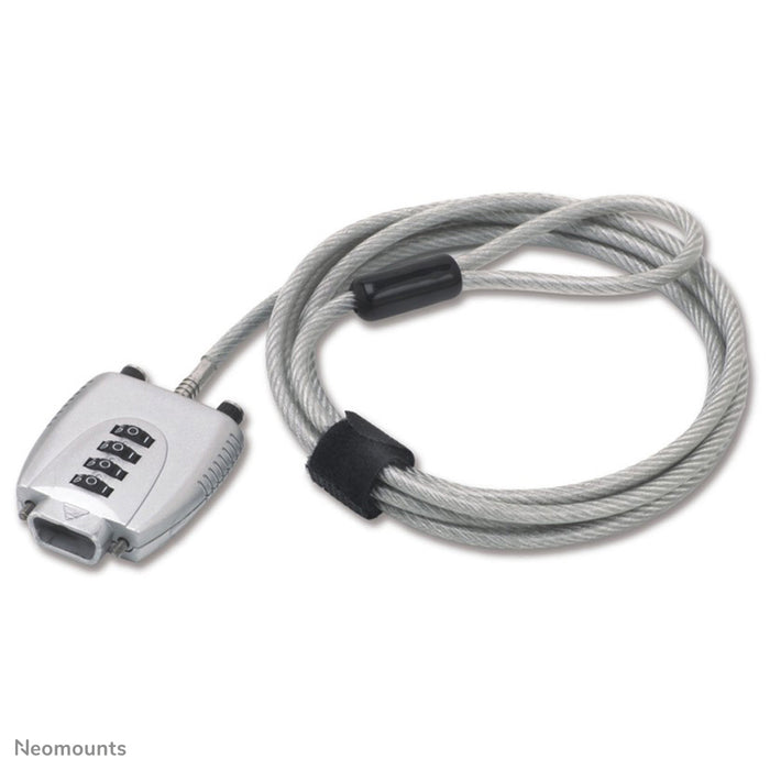Neomounts NSVGALOCK er et 2 meter sikkerhedskabel med kodelås. Ideel til at sikre din notebook, PC, projektor eller TFT-LCD-skærm.