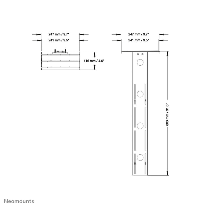 Neomounts PLASMA-M2500CAMSHLF2 er en kameraholder til PLASMA-M2500 & PLASMA-W2500 serien.