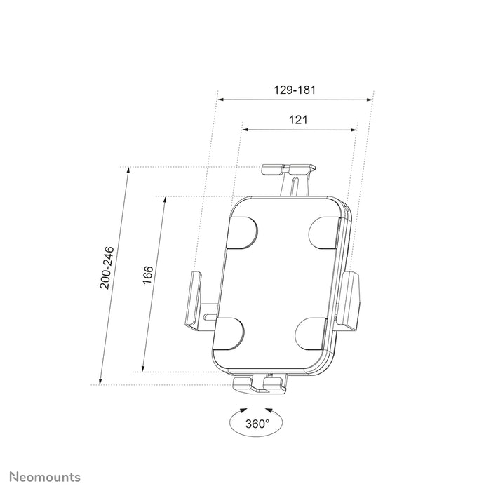 Neomounts WL15-625WH1 roterbar vægtabletholder til 7,9-11 tommer tablets - Hvid