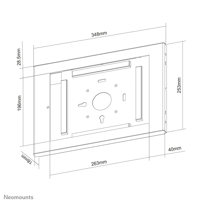 Neomounts WL15-660WH1 vægtabletholder til 12,9 tommer iPad Pro tablets - Hvid