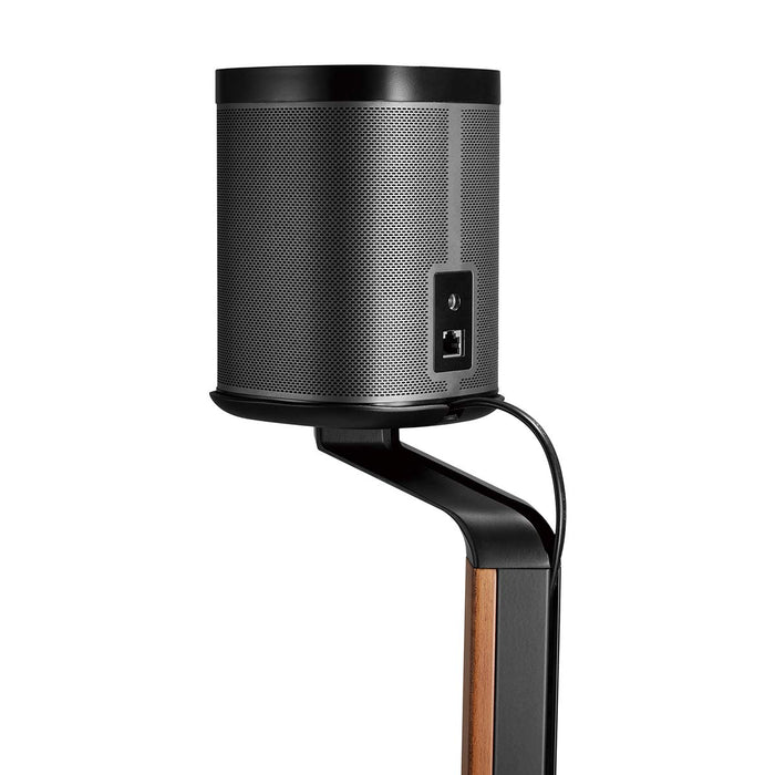 Skandinavisk design højttalerbeslag til Sonos One, One SL & PLAY:1 – Træ/metal stander med kabelstyring og vibrationsdæmpning.