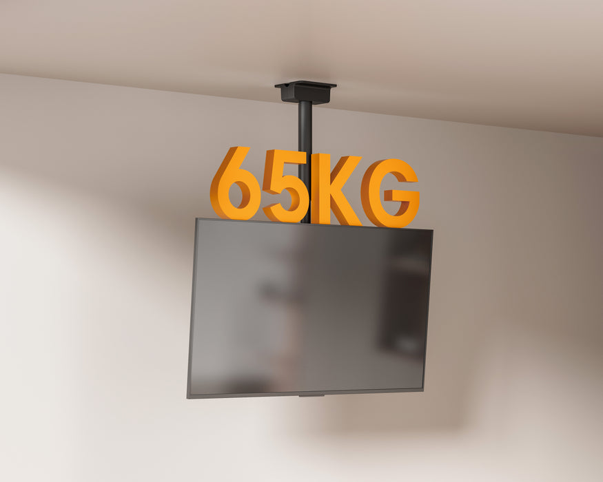 Elektrisk justerbart tv-loftbeslag – 50-100 tommer – 360° drejeligt – op til 65 kg