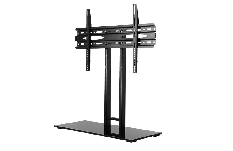 Wolff Mount Låsbart TV-fod |Op til 65 tommer |Universelt |VESA 600x400 |Sort tung glasplade