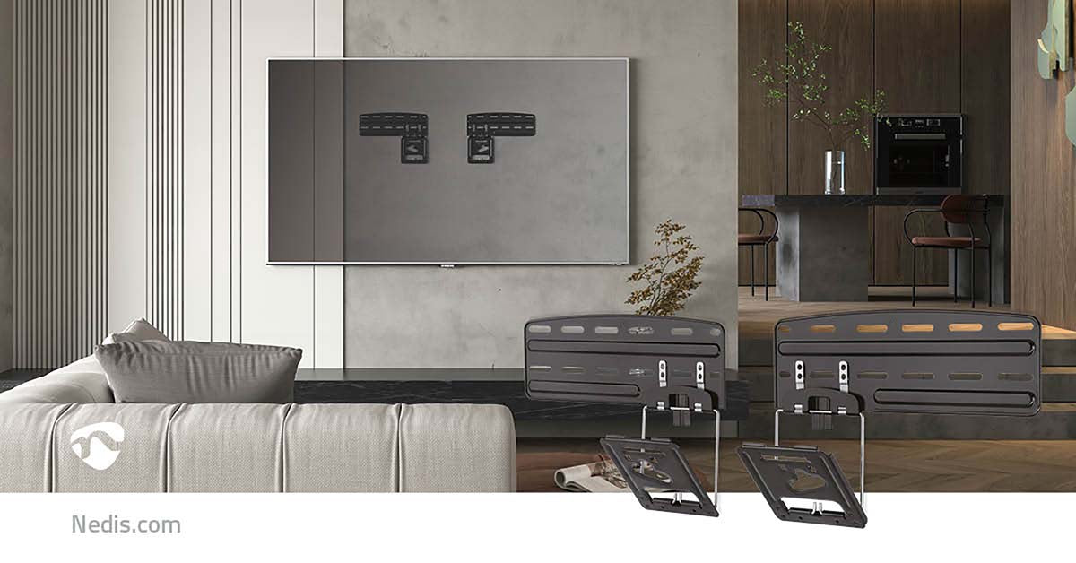 Nedis Fast TV-vægbeslag 43-85 tommer | Max 60 kg | Micro-Gap design