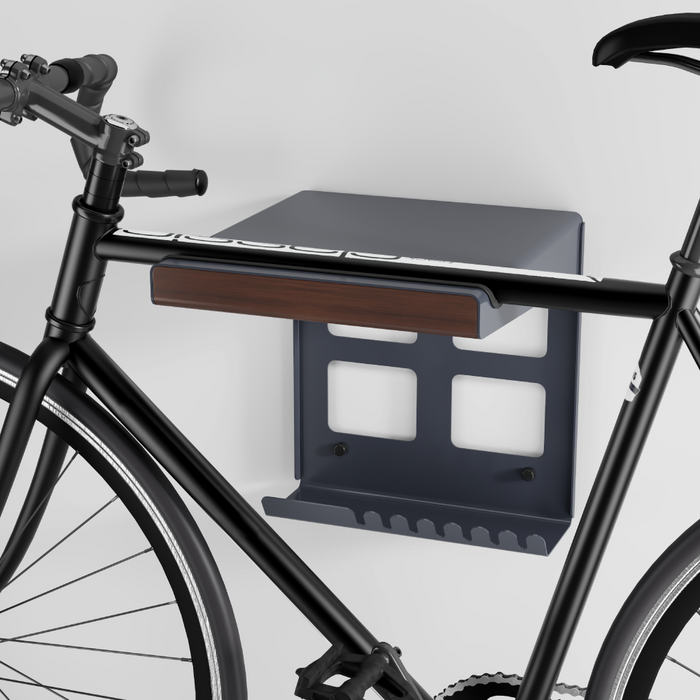 Wolff Mount TVB-140 – Zwarte fietsbeugel met opbergplank