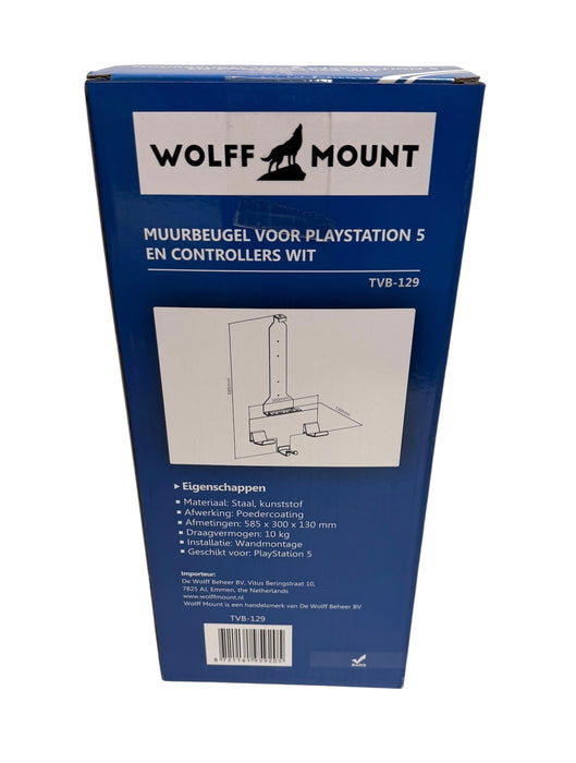 Wolff Mount PS5 Holder – Vægbeslag til PlayStation 5 og Styreenheder – Hvid