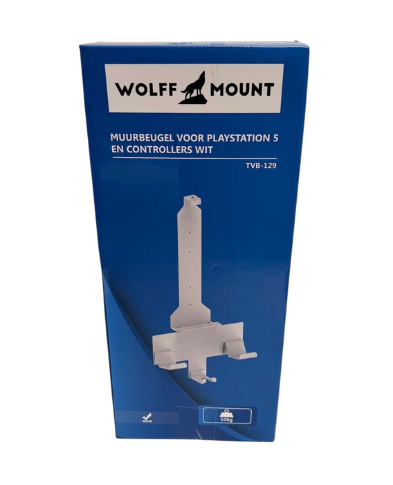 Wolff Mount PS5 Holder – Vægbeslag til PlayStation 5 og Styreenheder – Hvid