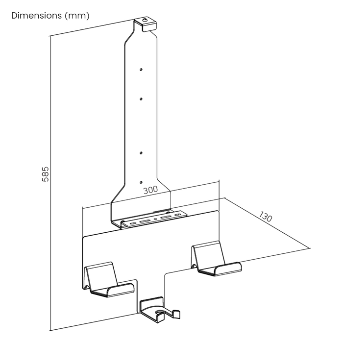 Wolff Mount PS5 Holder – Vægbeslag til PlayStation 5 og Styreenheder – Hvid