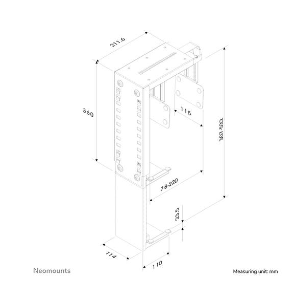 Neomounts CPU-D100 sort computerbeslag