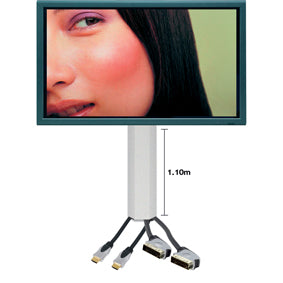 kabelkanal tv aluminium hvid 5 cm bred