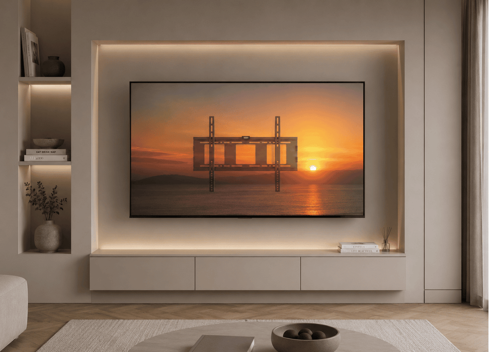 Wolff Mount Låselig Vægbeslag op til 90 tommer til QLED UHD og OLED | Universel | VESA 600x400